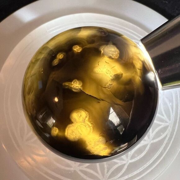 Natural Black Cherry Agate Crystal Sphere - Picture 10 of 15